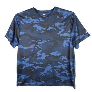 Mens Russell Blue Camo Training Fit T Shirt Fresh Force Short Sleeve Size XL